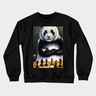 Panda Plays Chess Crewneck Sweatshirt